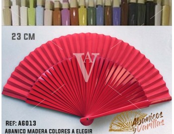 Leque de 23 cm em cores lisas a escolher