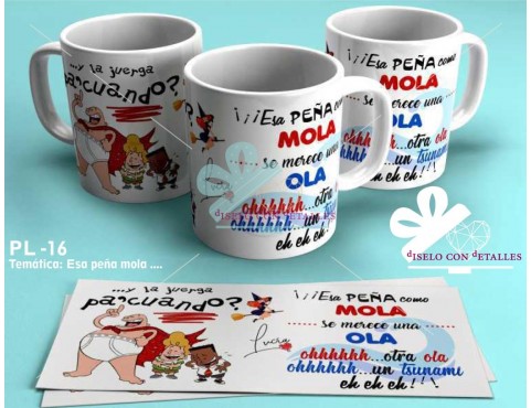 Caneca personalizada com texto em espanhol ou bem, escreve o texto que desejas, porque esta tradução não pode ser.