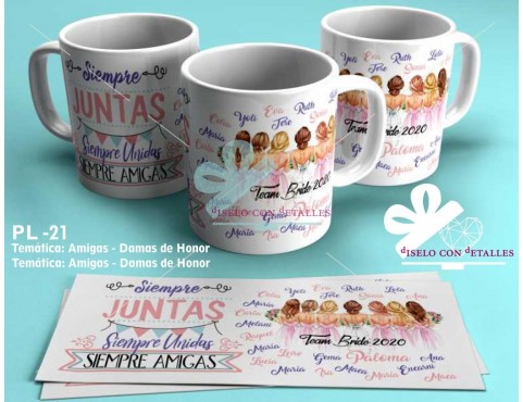 Caneca personalizada para as Damas de Honor