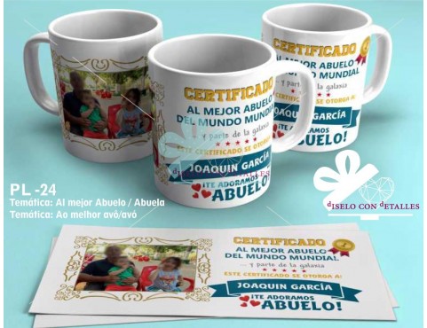 Uma caneca personalizada para nomear o melhor avô, pai, amigo, etc. pode ser personalizada com Foto