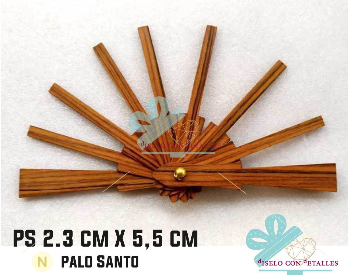 Varillas de 2,3 x 5,5 cm de palo santo para abanico