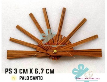 Varetas madeira de 3 x 6,7 cm - pau santo para leques