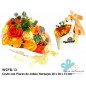 Flores de Jabón Naranjas en Cesta 30 x 20 x 12 cm
