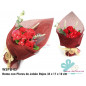 Bouquet Flores de Sabão Vermelho 35 x 17 x 10 cm