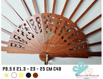 Vareta para leque de 9,5 cm semi-circulo Peral C48