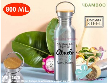 Bidón de línea nature acero inox de 800ml