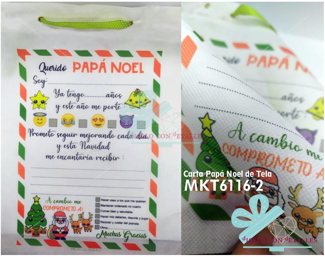 Carta do Pai Noel em Teçido