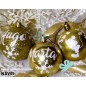 Bolas de Natal Personalizadas Douradas 6 cm
