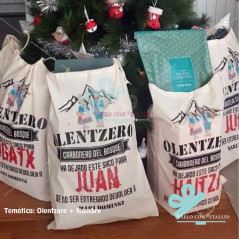 Grandes sacos de Natal personalizados do Olentzero e Mari Domingi