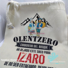 Sacos de Natal personalizados do Olentzero e Mari Domingi