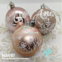 Bolas de Natal personalizadas em ouro rosa