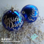 Bolas de Navidad Personalizadas Azules 6 cm