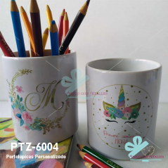 Porta-lápis de cerâmica personalizada e colorida