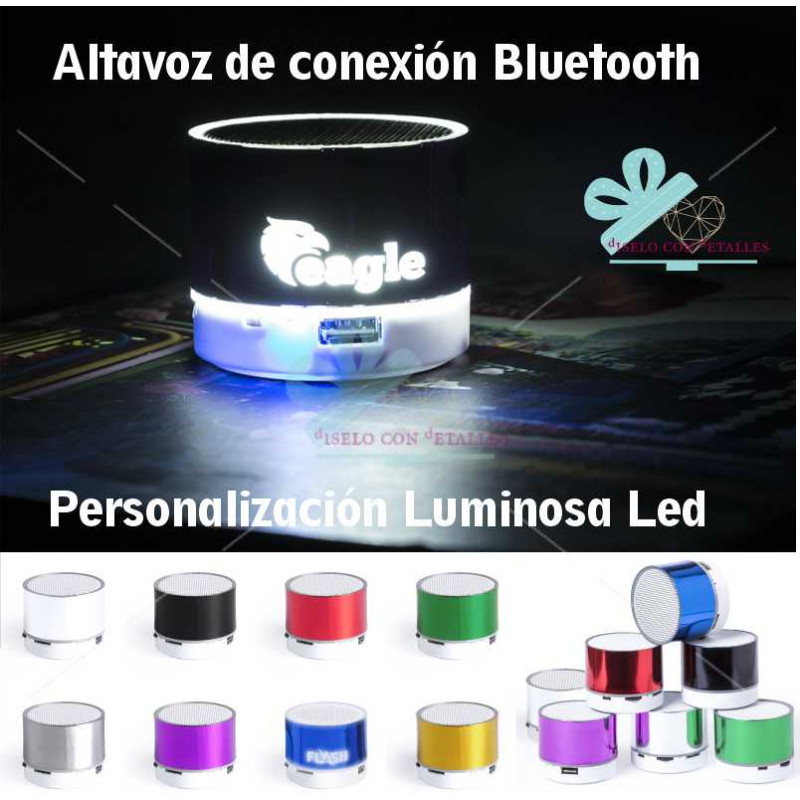 Altifalante Bluetooth Luz Led