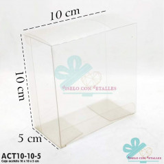 Caixa de acetato 10 x 10 x 5 cm