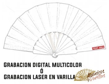 Leque de pereira polido cores variadas com opção de gravação a laser na haste