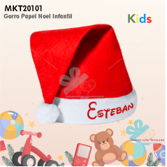 Chapéu de Pai Natal especial para crianças. Tamanho especial para meninos