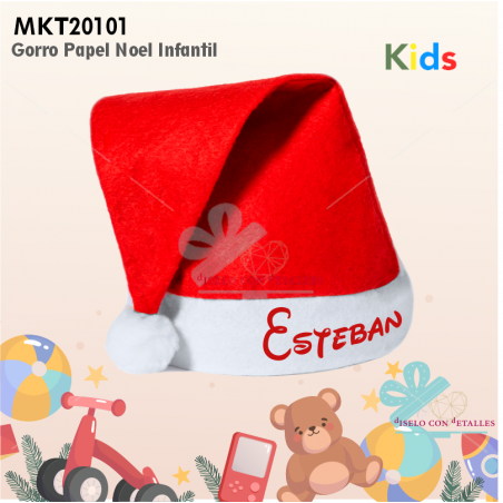 Chapéu de Pai Natal especial para crianças. Tamanho especial para meninos