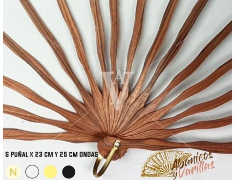 Varilla para abanicos de madera Africana Sipo de 23 - 25 cm