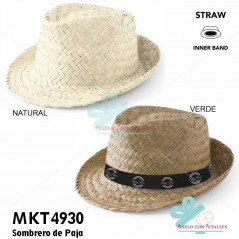 Sombreros de paja en dos colores naturales a elegir