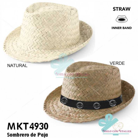 Chapéus de palha em duas cores naturais à escolha