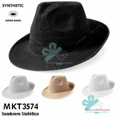 Sombreros tipo borsalino para eventos con opción de personalización de cinta