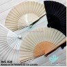 Leques de madeira lacada de 23 cm