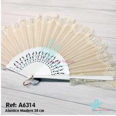 Abanico de Madera para trajes regionales de 28 cm