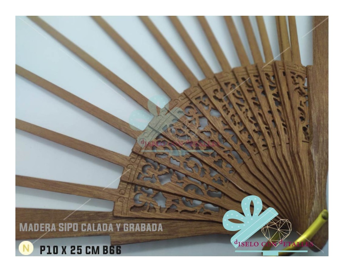 Vareta de Leques 10 X 21.5 - 23 - 25 cm B66 NATURAL