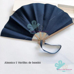 Abanico 5 Varillas de Bambú