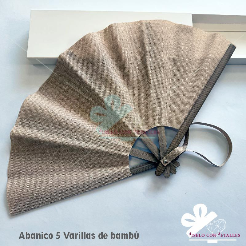 copy of Leque de Madeira Preto Decorado 23 cm