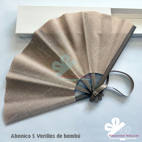 Abanicos con 5 varillas de bambú