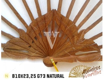 Varetas para leque de madeira africana bubinga | danta de 10 cm x 23 ou 25 cm