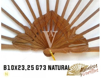 Varetas para leque de madeira africana bubinga | danta de 10 cm x 23 ou 25 cm