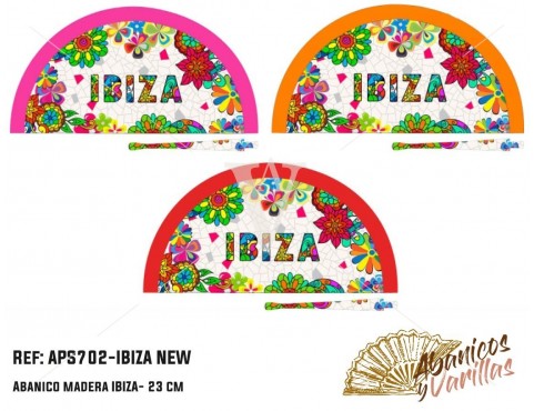 Leques acrilico Ibiza de 23 cm