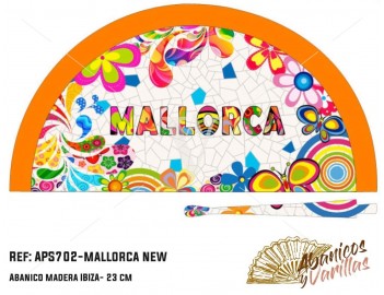 Abanico  en Acrilico pintado con diseños para souvenir Mallorca New