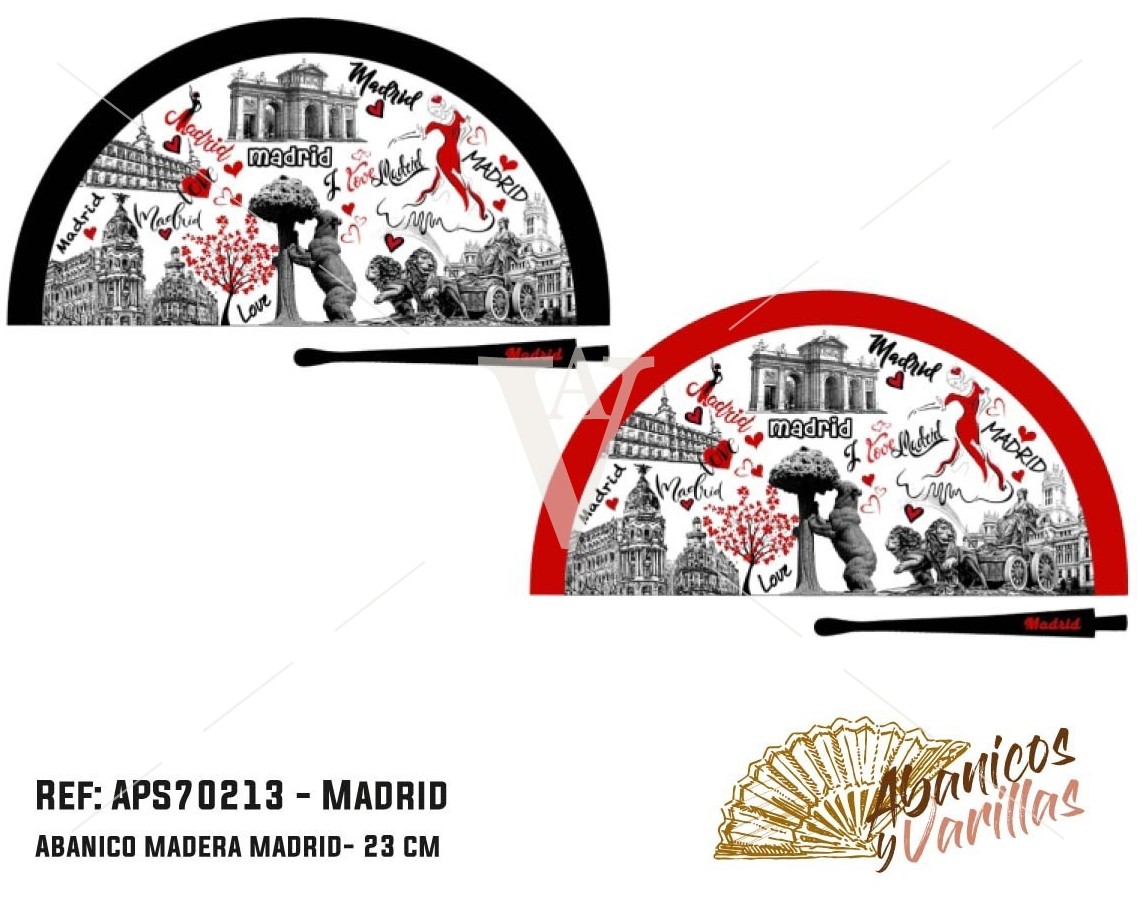 Abanico para souvenir monumentos Madrid