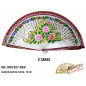 Abanico 2 Capas 23 cm Bicolor Florais