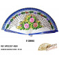Abanico 2 Capas 23 cm Bicolor Florais