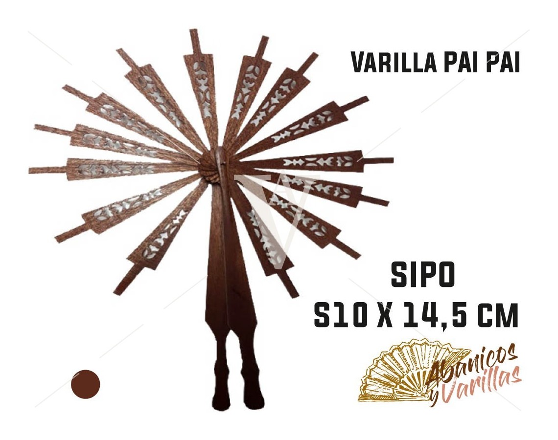 Vareta para leque PaiPai de 10 x 14,5 cm