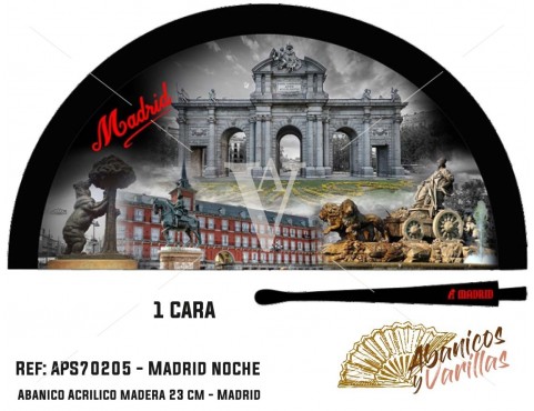 Abanicos para souvenir de Madrid noche