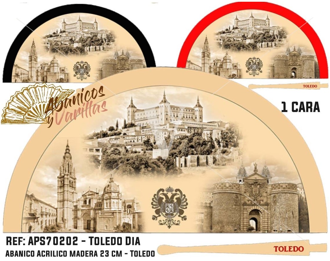 Leque para Souvenir de Toledo - Monumentos
