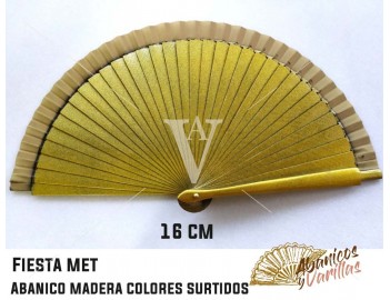 Leque Dorado perlolado 16 cm em cores peroladas sortidos