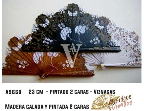 Abanico Baraja 22 cm Biznagas Malagueñas 2 caras